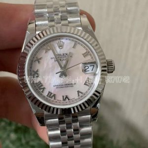 Rolex Datejust 178384 31mm Swiss Replica in 904L Steel in Pearl Dial