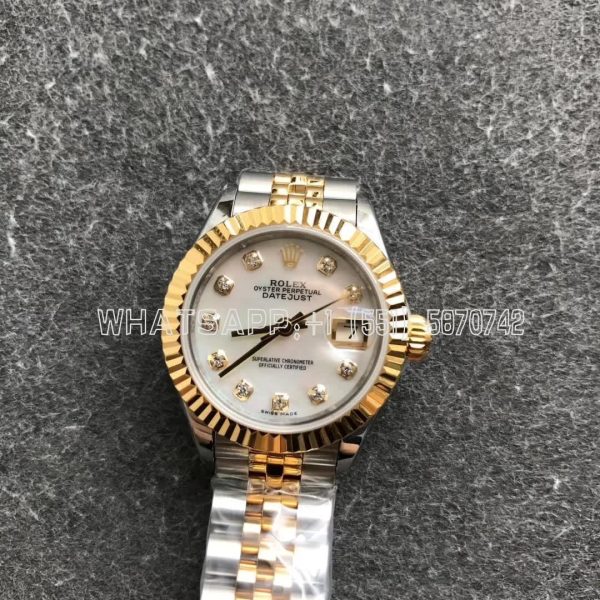 Rolex Datejust 279173 28mm Yellow Gold Diamond and Mother of Pearl Dial GS Factory