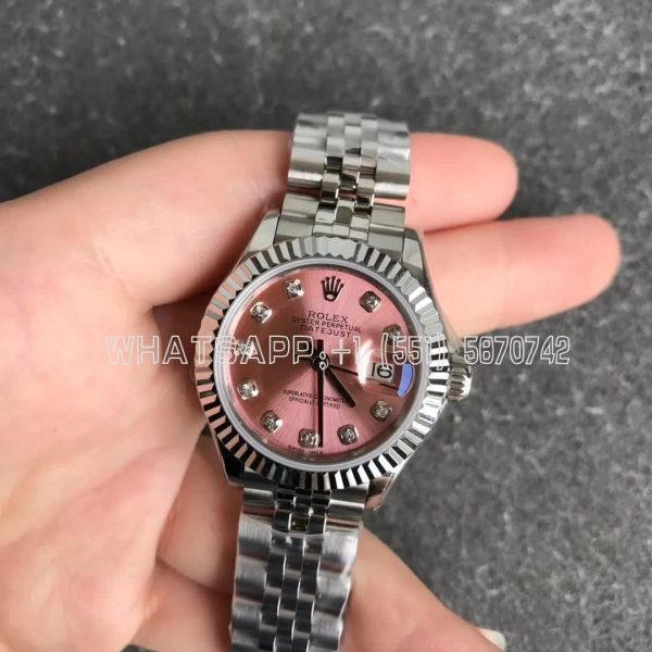 Rolex Datejust 28 279174 Pink and Diamond Dial GS Factory