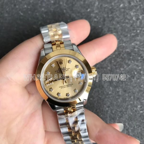 Rolex Datejust 28mm 279163 Yellow Gold Diamond and Champagne Dial GS Factory