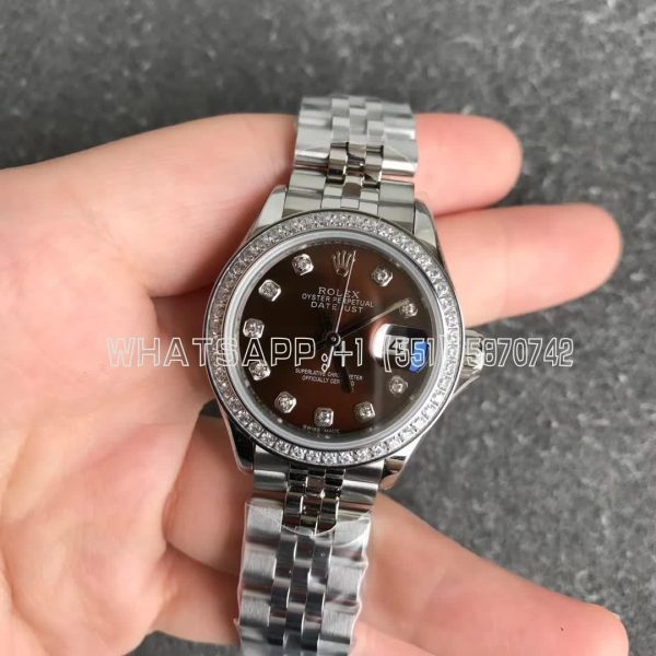 Rolex Datejust 28mm 279166 Brown Dial Diamond Bezel GS Factory