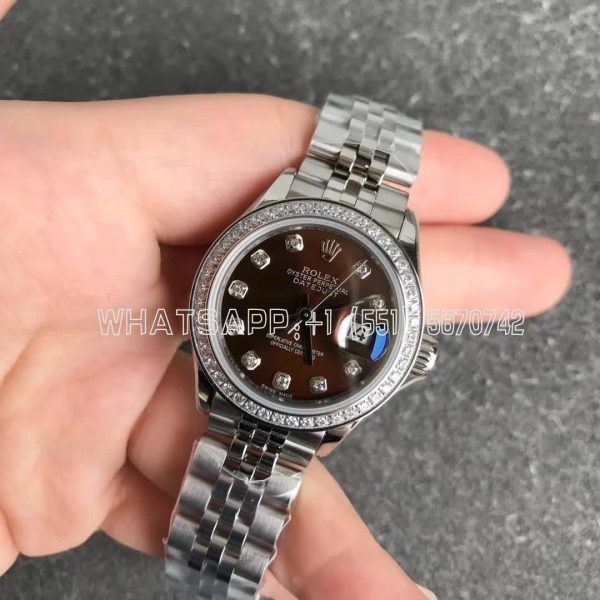 Rolex Datejust 28mm 279166 Brown Dial Diamond Bezel GS Factory