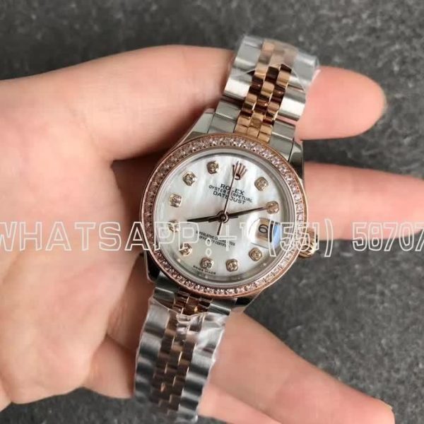 Rolex Datejust 28mm 279171 Stainless Steel & Rose Gold Mother of Pearl Dial Diamond Bezel GS Factory