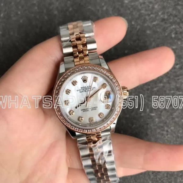 Rolex Datejust 28mm 279171 Stainless Steel & Rose Gold Mother of Pearl Dial Diamond Bezel GS Factory