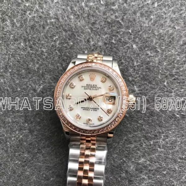 Rolex Datejust 28mm 279171 Stainless Steel & Rose Gold Mother of Pearl Dial Diamond Bezel GS Factory