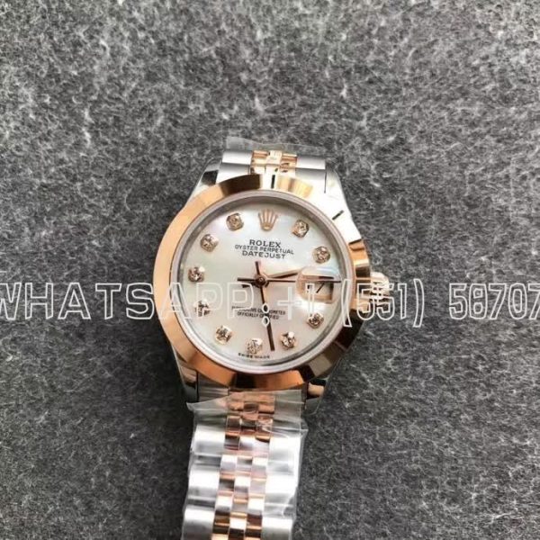 Rolex Datejust 28mm 279171 Stainless Steel & Rose Gold Mother of Pearl Dial GS Factory