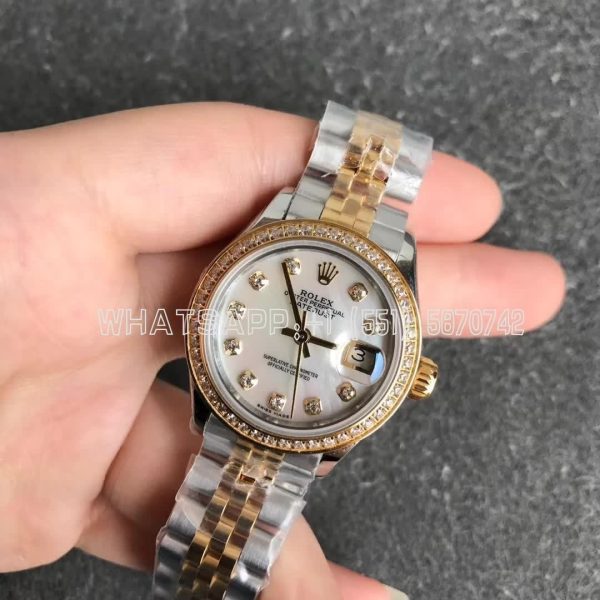 Rolex Datejust 28mm 279173 Yellow Gold Diamond and Mother of Pearl Dial Bezel Diamond GS Factory