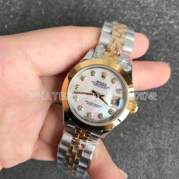 Rolex Datejust 28mm 279173 Yellow Gold Diamond and Mother of Pearl Dial GS Factory