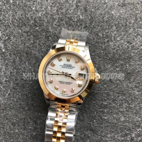 Rolex Datejust 28mm 279173 Yellow Gold Diamond and Mother of Pearl Dial GS Factory