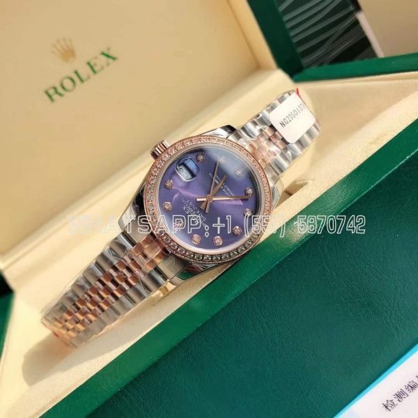 Rolex Datejust 31 Aubergine Purple Diamond Dial Diamond Bezel 278381RBR