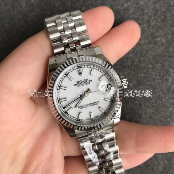 Rolex Datejust 31mm 178274 White Dial Fluted Bezel Jubilee GS Factory