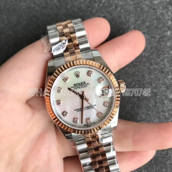 Rolex Datejust 31mm 278271 Stainless Steel and Rose Gold Mother of Pearl Dial GS Factory