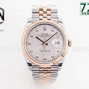 Rolex Datejust 36 126231 Silver Motif Dial with Stick Marker in Steel/Rose Gold in Jubilee EWF