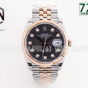 Rolex Datejust 36 126233 EWF Rose Gold & SS Black Dial Jubilee Bracelet Swiss 3235