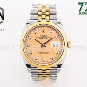 Rolex Datejust 36 126233 EWF SS 904L Yellow Gold Gold Dial Jubilee Swiss 3235