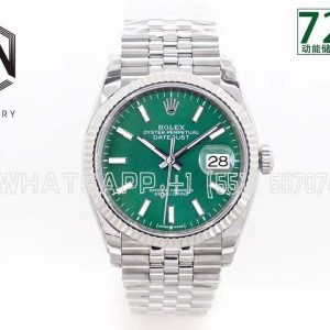 Rolex Datejust 36 126234 EWF SS 904L Green Dial Jubilee Swiss 3235