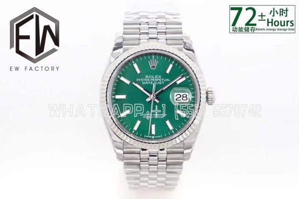 Rolex Datejust 36 126234 EWF SS 904L Green Dial Jubilee Swiss 3235