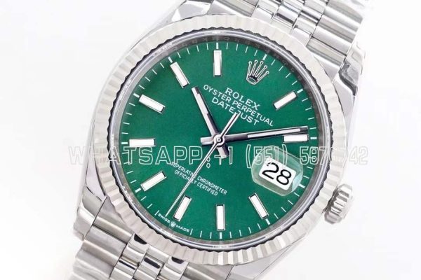 Rolex Datejust 36 126234 EWF SS 904L Green Dial Jubilee Swiss 3235