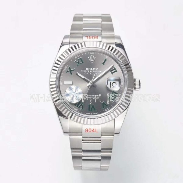 Rolex Datejust 41 126334 WF SS 904L Anthracite Dial Roman Marker Oyster Bracelet Swiss VR 3235