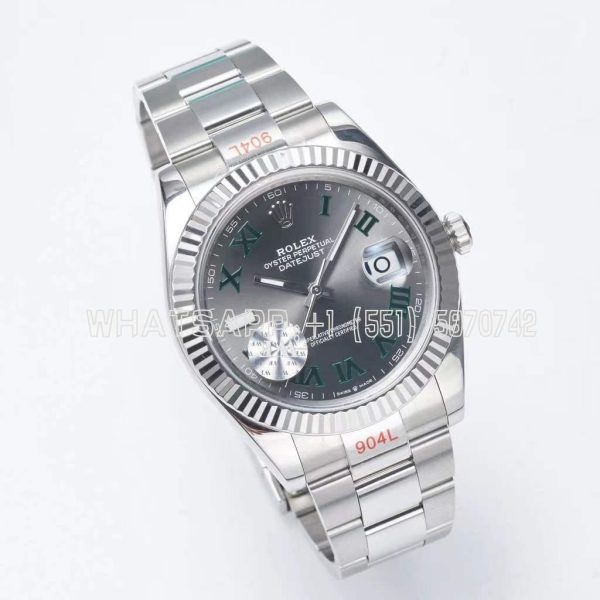 Rolex Datejust 41 126334 WF SS 904L Anthracite Dial Roman Marker Oyster Bracelet Swiss VR 3235