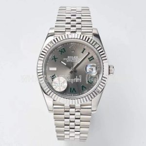 Rolex Datejust 41 JDF SS 904L Anthracite Dial Roman Marker Jubilee Bracelet Swiss VR 3235