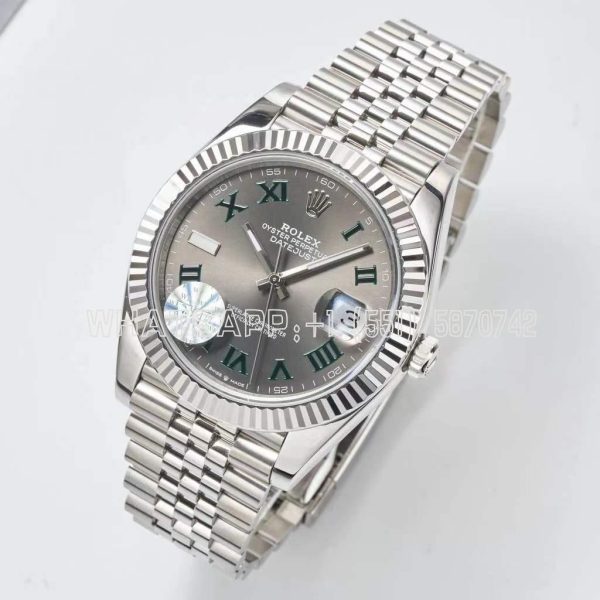 Rolex Datejust 41 JDF SS 904L Anthracite Dial Roman Marker Jubilee Bracelet Swiss VR 3235