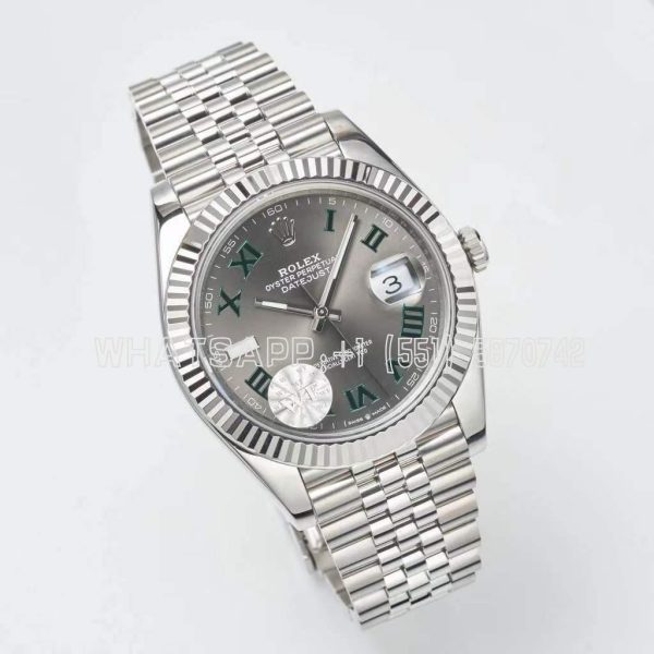 Rolex Datejust 41 JDF SS 904L Anthracite Dial Roman Marker Jubilee Bracelet Swiss VR 3235