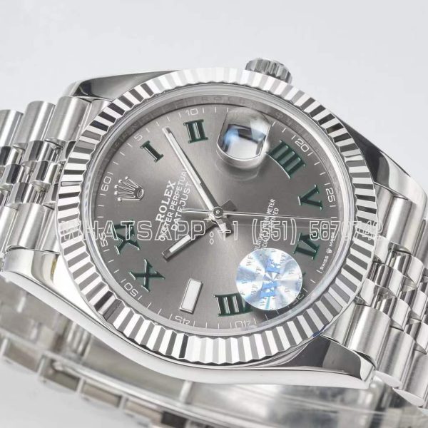 Rolex Datejust 41 JDF SS 904L Anthracite Dial Roman Marker Jubilee Bracelet Swiss VR 3235