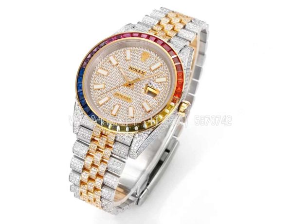 Rolex Datejust 41mm 1263341 Diamond Dial in Yellow Gold on Jubilee Bracelet ETA3235