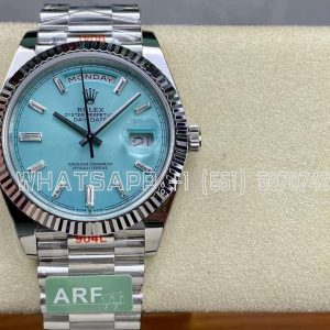 Rolex Day-Date 228236 904L Steel Tiffany Blue Crystal Diamonds Dial VR3255 AR Factory