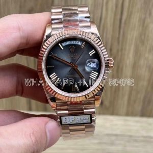 Rolex Day-Date 228238 40mm RG 904L Steel Grey Gradient Dial Gain Weight QF Factory