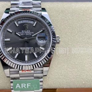 Rolex Day-Date 40mm 228239 Grey Stick Dial 904L Steel VR3255 AR Factory