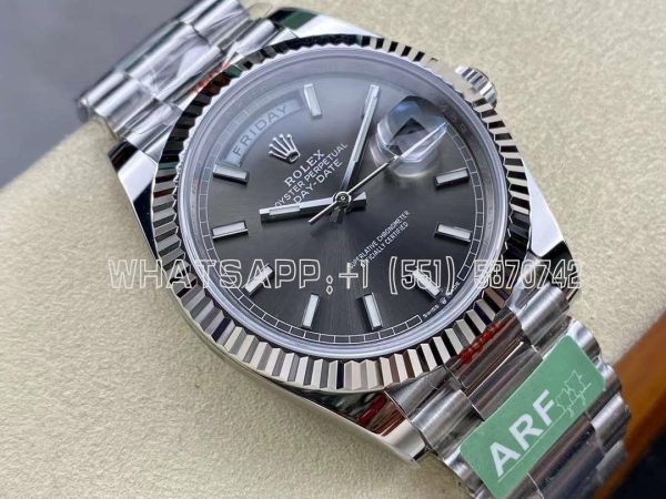 Rolex Day-Date 40mm 228239 Grey Stick Dial 904L Steel VR3255 AR Factory