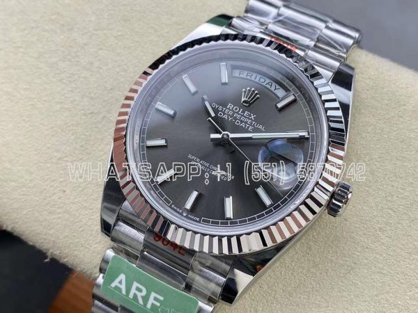 Rolex Day-Date 40mm 228239 Grey Stick Dial 904L Steel VR3255 AR Factory