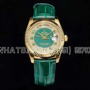 Rolex Day-Date 36 118138 TRF YG Green Dial Swiss 2836