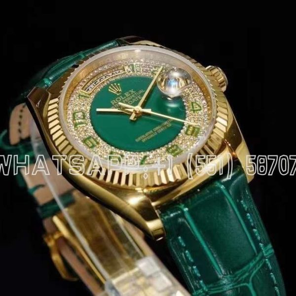 Rolex Day-Date 36 118138 TRF YG Green Dial Swiss 2836