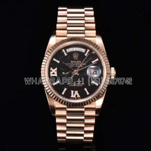 Rolex Day-Date 36 128235 Eisenkiesel (Quartz Stone) Diamond Roman Dial in Everose Gold CS Factory