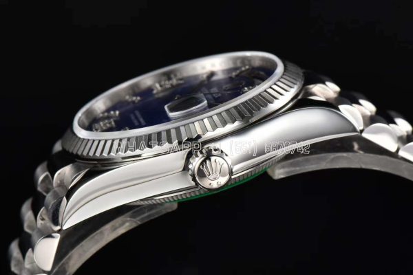 Rolex Day-Date 36 128236 Lapis Lazuli Diamond Roman Dial in stainless steels CS Factory