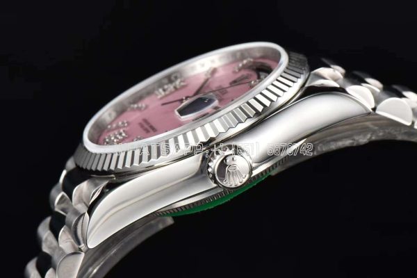 Rolex Day-Date 36 128236 Pink Opal Dial with Roman Marker in stainless steels CS Factory