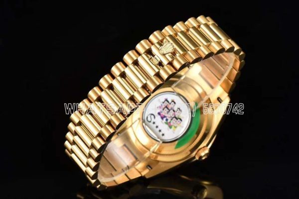 Rolex Day-Date 36 128238 Malachite Diamond Roman Dial in Yellow Gold CS Factory