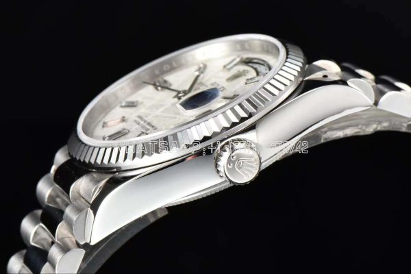 Rolex Day-Date 36 Meteorite Dial with Diamond Markers in stainless steels CS Factory