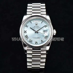 Rolex Day-Date 36mm Blue Dial in stainless steels