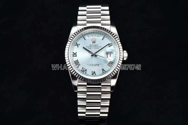 Rolex Day-Date 36mm Blue Dial in stainless steels