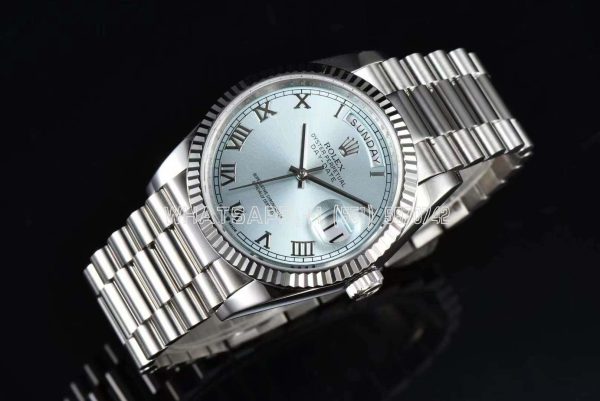 Rolex Day-Date 36mm Blue Dial in stainless steels