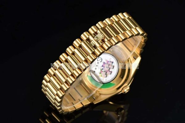 Rolex Day-Date 36mm Tiffany Dial and Diamond Bezel Yellow Gold