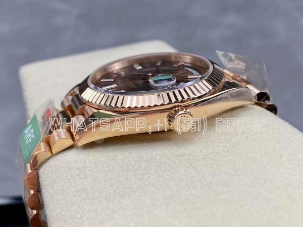 Rolex Day-Date 40mm 228235 Brown and Diamond Dial Rose Gold VR3255 AR Factory