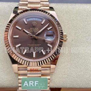 Rolex Day-Date 40mm 228235 Brown Dial Rose Gold VR3255 AR Factory