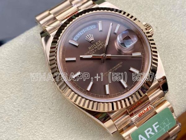 Rolex Day-Date 40mm 228235 Brown Dial Rose Gold VR3255 AR Factory