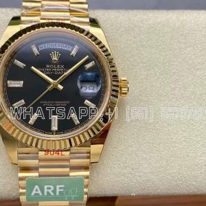 Rolex Day-Date 40mm 228238 Black and Diamonds Dial Yellow Gold VR3255 AR Factory