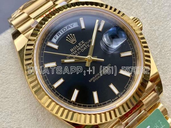 Rolex Day-Date 40mm 228238 Black Dial Yellow Gold VR3255 AR Factory